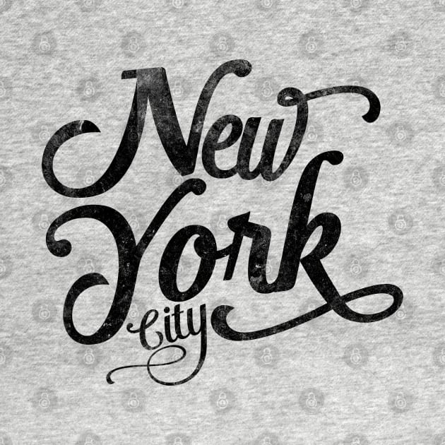 New York City vintage typography - black by wamtees